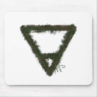 Rocky Earth Element Alchemy Symbol Mouse Pad
