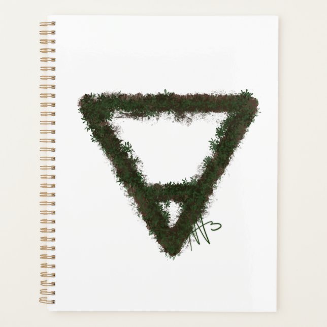 Rocky Earth Element Alchemy Symbol Planner (Front)