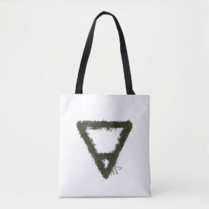 Rocky Earth Element Alchemy Symbol Tote Bag