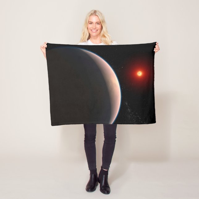 Rocky Exoplanet Gj 486 B Orbiting A Red Dwarf Star Fleece Blanket (In Situ)