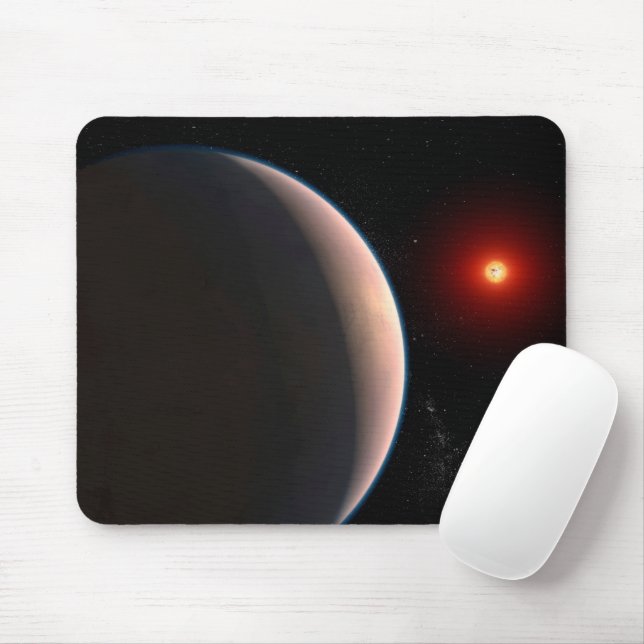 Rocky Exoplanet Gj 486 B Orbiting A Red Dwarf Star Mouse Pad (With Mouse)