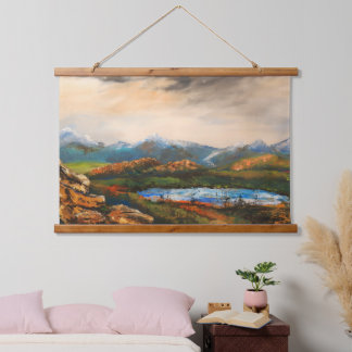 "Rocky Heights" Landscape Painting Hanging Tapestry
