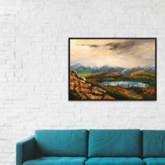 "Rocky Heights" Landscape Painting Photo Print