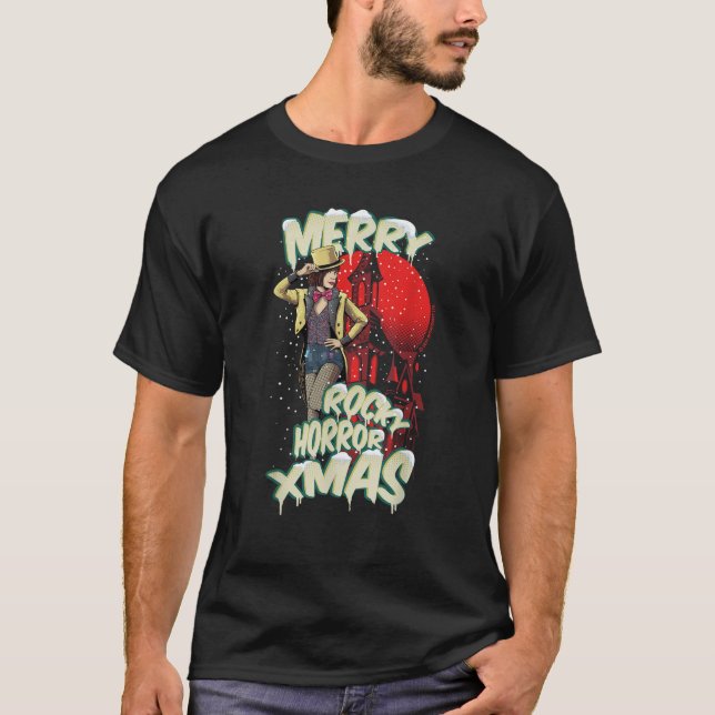 Rocky Horror Show Christmas Merry Xmas Columbia  T-Shirt (Front)