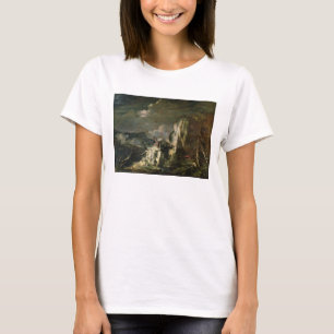 Rocky Landscape with a Huntsman and Warriors (oil T-Shirt