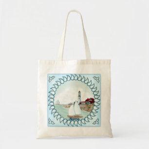 Rocky Lighthouse Tote Bag