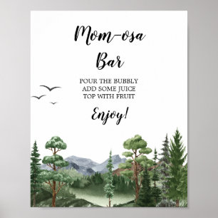 Rocky Mountain Baby Shower Mum-osa Bar Sign