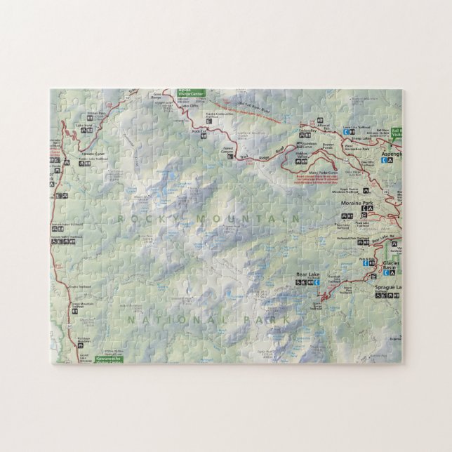 Rocky Mountain (Colorado) map puzzle (Horizontal)
