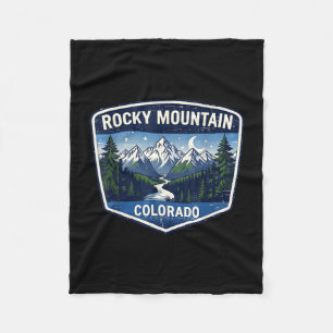 Rocky mountain colorado nature hiking adventure fleece blanket