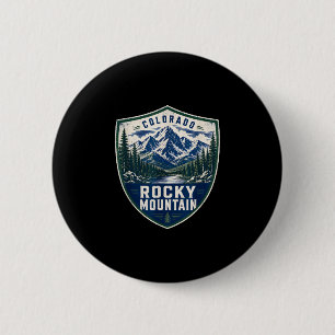 Rocky mountain colorado outdoor adventure hiking 6 cm round badge