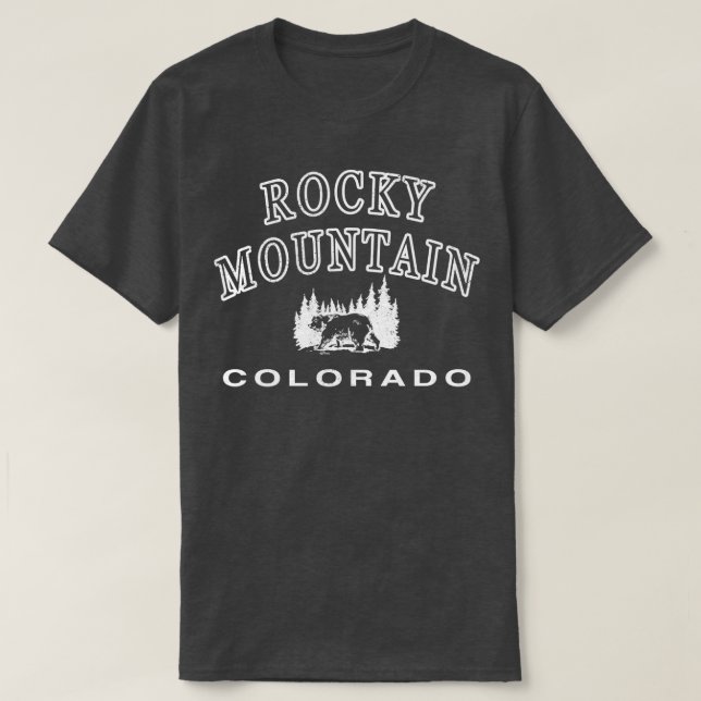 Rocky Mountain Colorado US National Park Bear T-Shirt (Design Front)