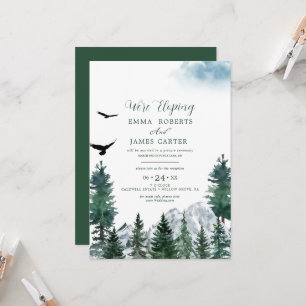 Rocky Mountain Destination Elopement Reception Invitation