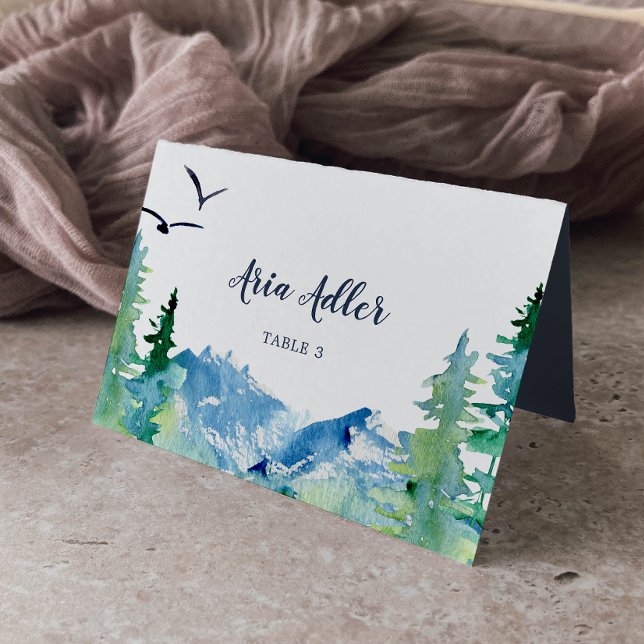 Rocky Mountain Destination Guest Name Place Card (Creator Uploaded)