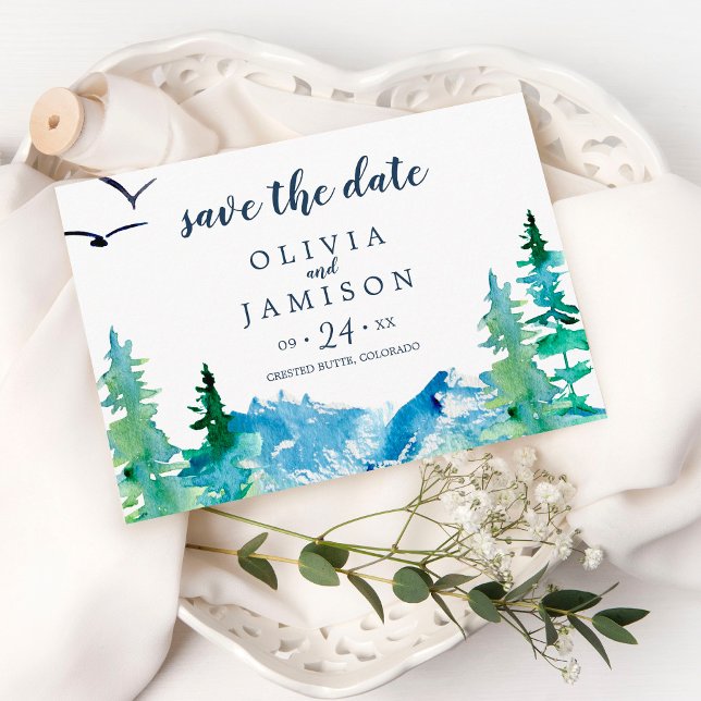 Rocky Mountain Destination Save the Date Postcard (Creator Uploaded)