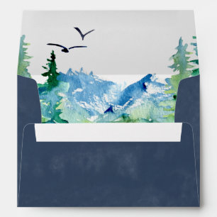 Rocky Mountain Destination Wedding Invitation Envelope