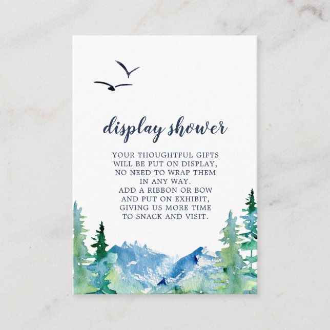 Rocky Mountain Display Shower Enclosure Card (Front)