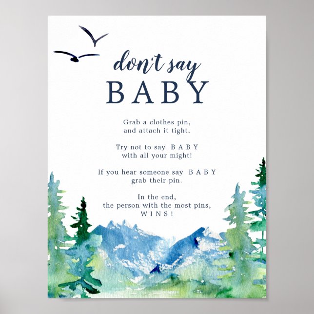 Rocky Mountain Don't Say Baby Game Sign (Front)