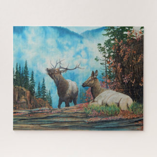 Rocky Mountain Elk, bull elk bugling Jigsaw Puzzle