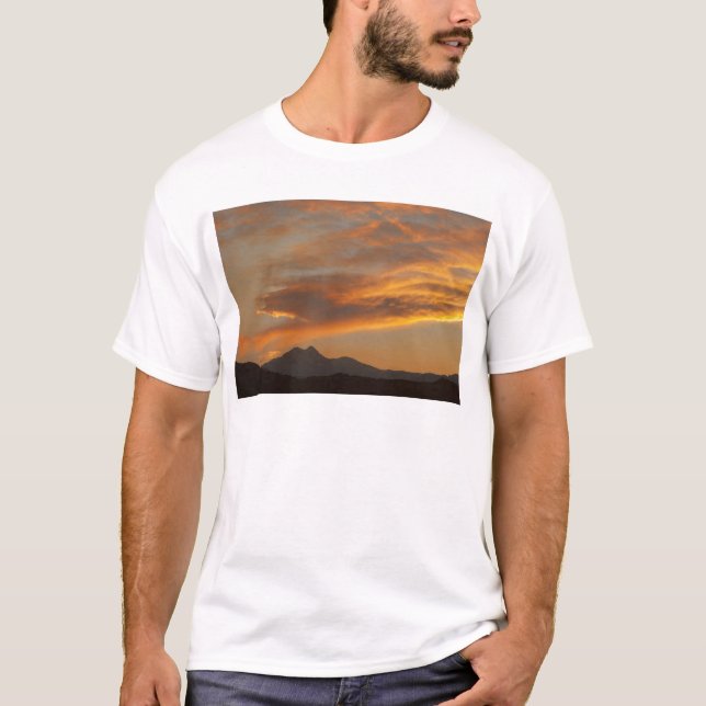 Rocky Mountain Front Range Sunset T-Shirt (Front)