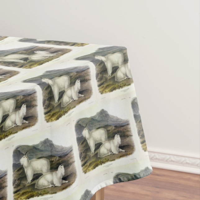 Rocky Mountain Goat (Capra Americana by Audubon Tablecloth (In Situ)