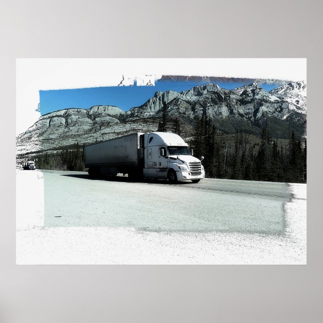 Rocky Mountain Haulier - Freight Truck Driver Poster (Front)
