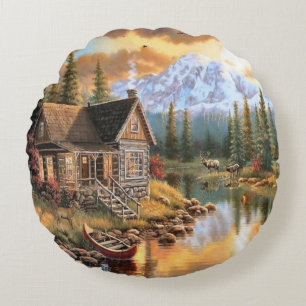 "Rocky Mountain High" Round Cushion