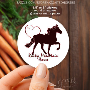 Rocky Mountain Horse Hearts Classic Round Sticker