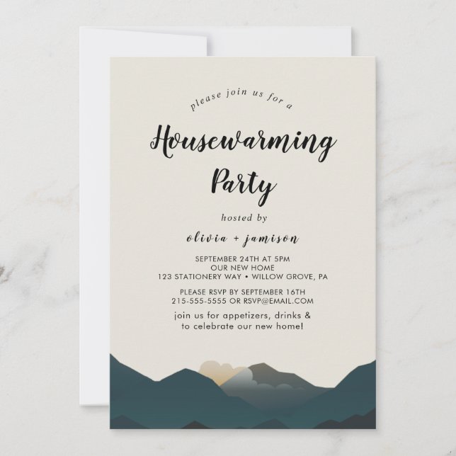 Rocky Mountain Housewarming Party Invitation (Front)