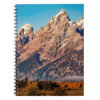 Rocky mountain image on notebook