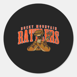 Rocky Mountain Lacrosse Blue Cartoon Modern Clic F Classic Round Sticker