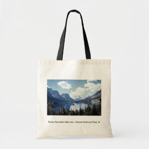 Rocky Mountain lake view, Glacier National Park, M Tote Bag