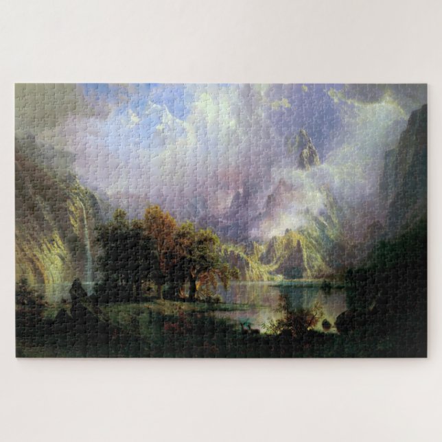 Rocky Mountain Landscape, Albert Bierstadt Jigsaw Puzzle (Horizontal)