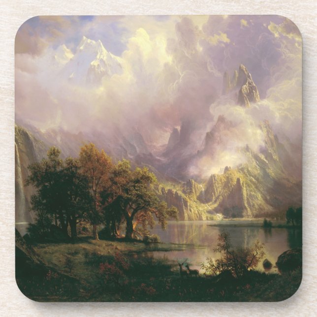 Rocky Mountain Landscape Majestic Scenery Coaster (Front)