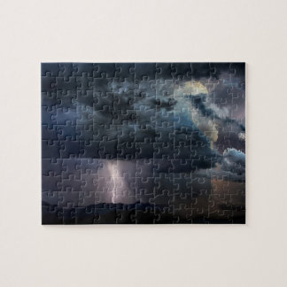 Rocky Mountain Lightning Storm Jigsaw Puzzle