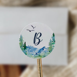 Rocky Mountain Monogram Wedding Envelope Seals