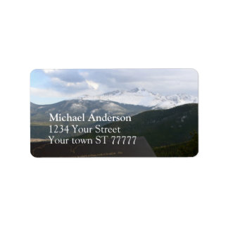 Rocky Mountain National Park Address label