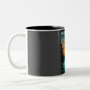 Rocky Mountain National Park at Night Vintage Mini Two-Tone Coffee Mug