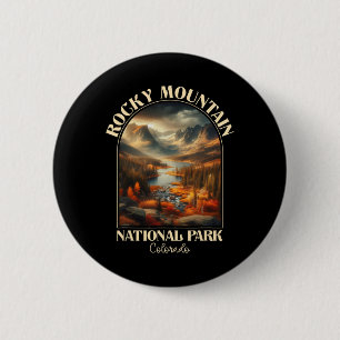 Rocky Mountain National Park Autumn Season Camping 6 Cm Round Badge