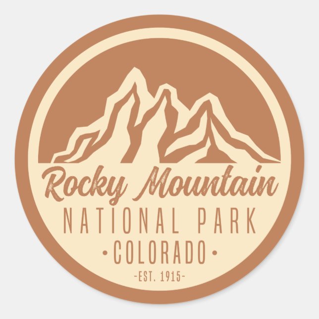 Rocky Mountain National Park Colorado Classic Round Sticker (Front)