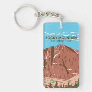 Rocky Mountain National Park Colorado Double Sided Key Ring