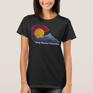 Rocky Mountain National Park Colorado Flag Inspire T-Shirt
