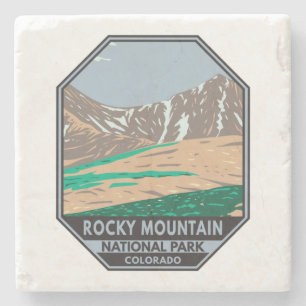 Rocky Mountain National Park Colorado Grays Peak Stone Coaster