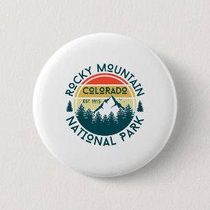 Rocky Mountain National Park Colorado Hiking Natur 6 Cm Round Badge