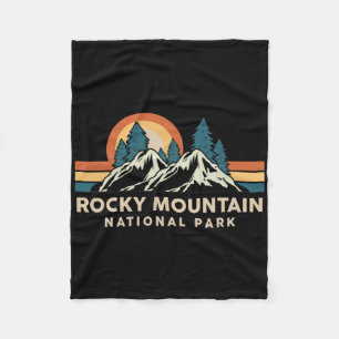 Rocky Mountain National Park Colorado Hiking Souve Fleece Blanket