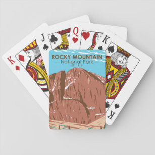 Rocky Mountain National Park Colorado Longs Peak  Playing Cards