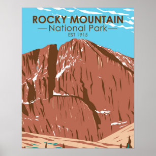 Rocky Mountain National Park Colorado Longs Peak Poster