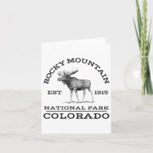 Rocky Mountain National Park Colorado Moose Hike O Card