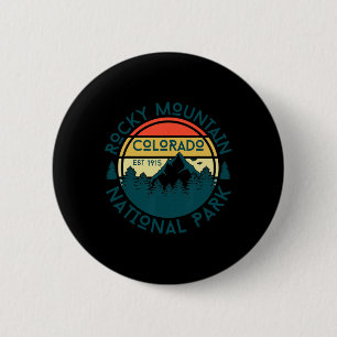 Rocky Mountain National Park Colorado Nature Hikin 6 Cm Round Badge