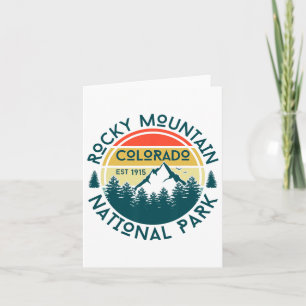 Rocky Mountain National Park Colorado Nature Hikin Card