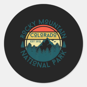 Rocky Mountain National Park Colorado Nature Hikin Classic Round Sticker